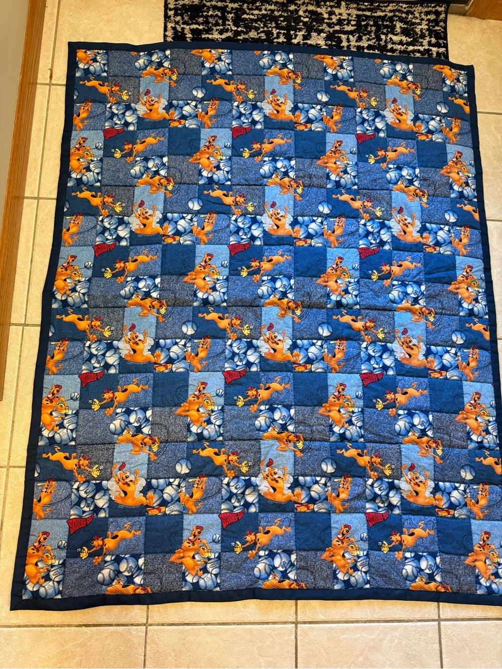 Vintage scooby doo baseball handmade child’s quilt - Picture 1 of 7